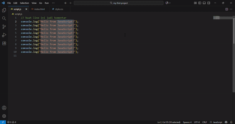 Ctrl+F / Cmd+F - Cari