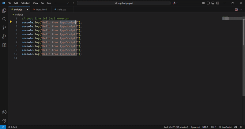 Ctrl+D / Cmd+D - Pilih Kata