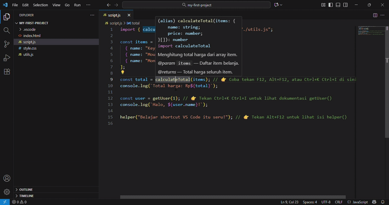 F12 - Lompat ke Definisi