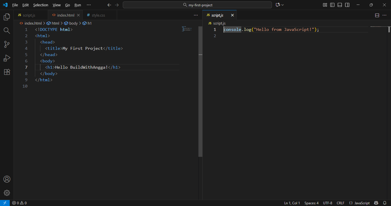 Ctrl+\ / Cmd+\ - Split Editor