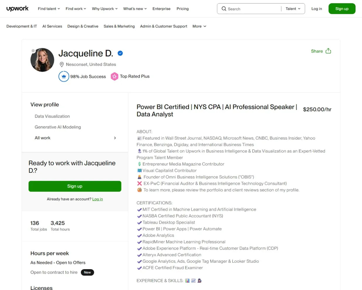 Profil Jacqueline Ann DeStefano‑Tangorra