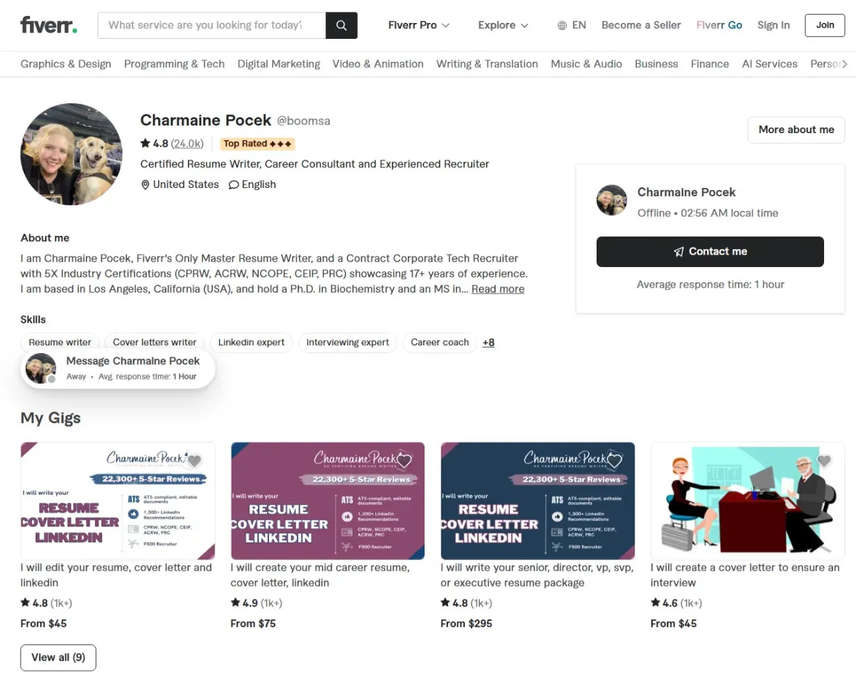 Profil Charmaine Pocek
