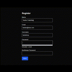 Validasi password