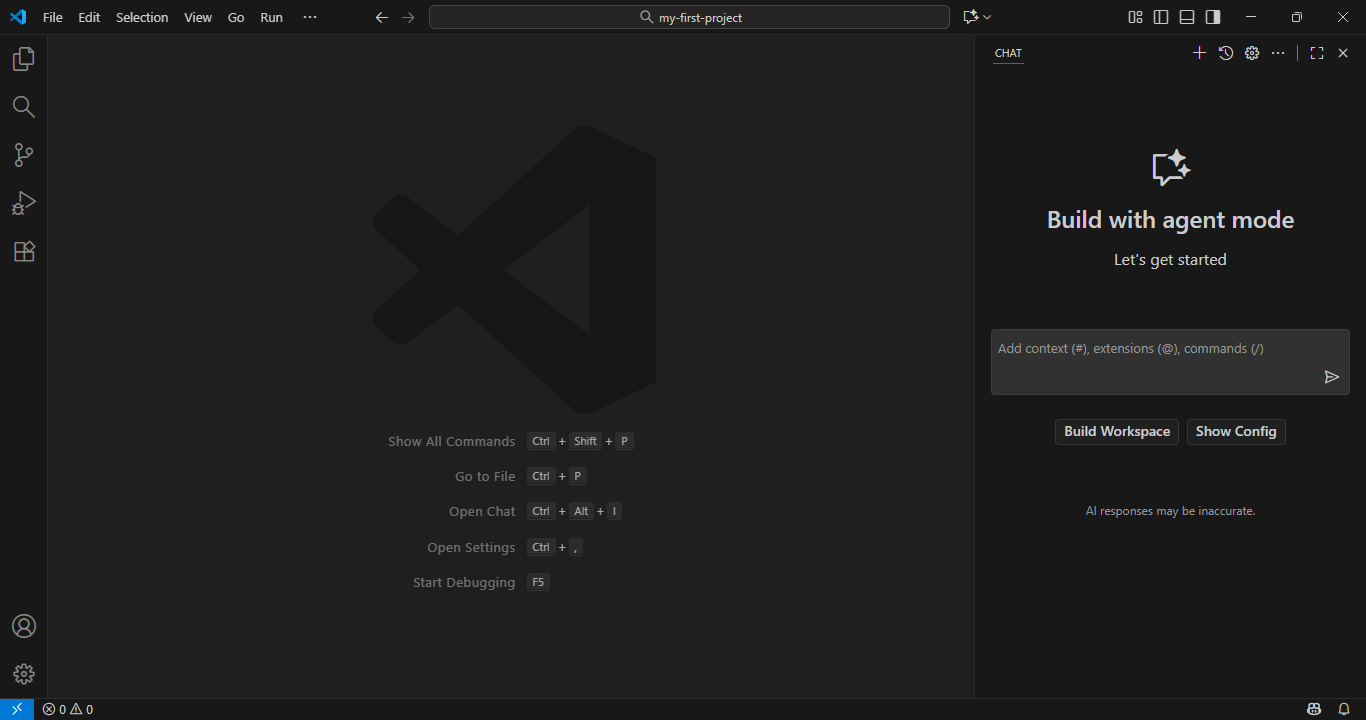 VS Code 1.105+ Built-in AI Chat (GRATIS!)