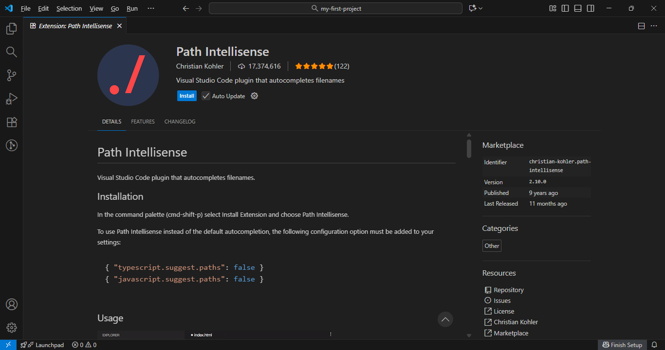 Path Intellisense