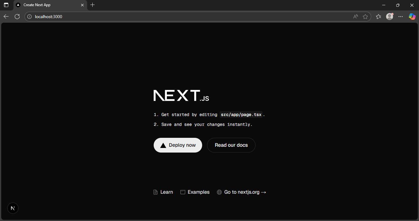 Tampilan Awal Next.js