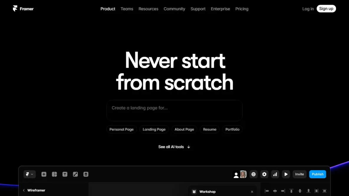 Framer AI: Design websites faster with intelligent tools