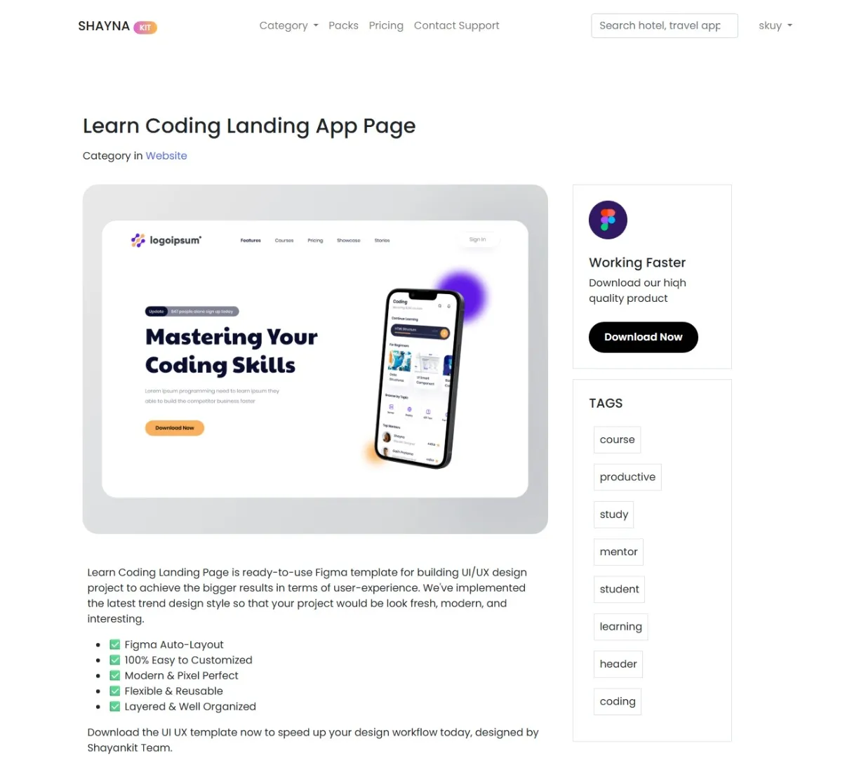 Shaynakit.com: Download Template Figma Gratis