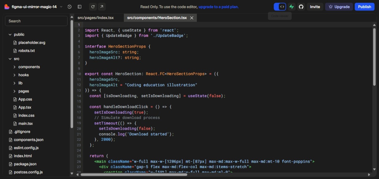 Lovable Code Viewer