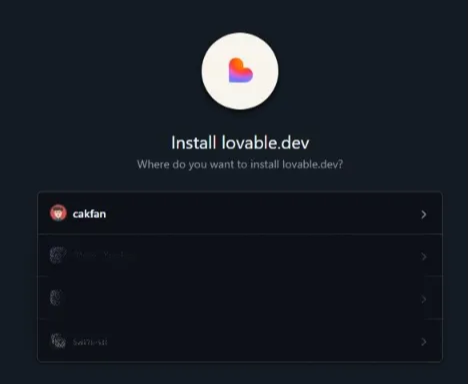 Pilih Akun GitHub