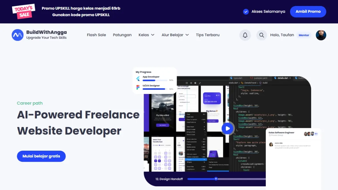 Roadmap AI-Powered Freelance Website Developer | BuildWithAngga