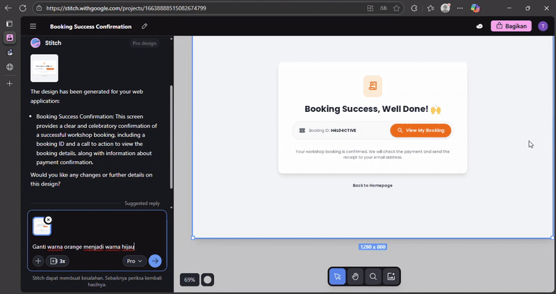 Chat Refinement (Edit dengan Natural Language)