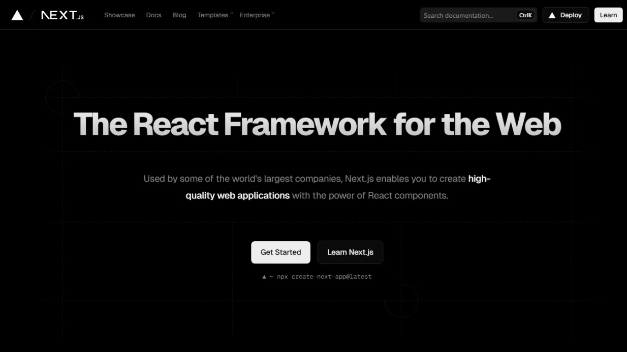 Homepage nextjs.org