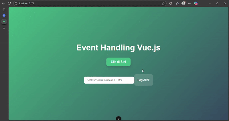 Event Handling: Buat Vue Respond terhadap User Action