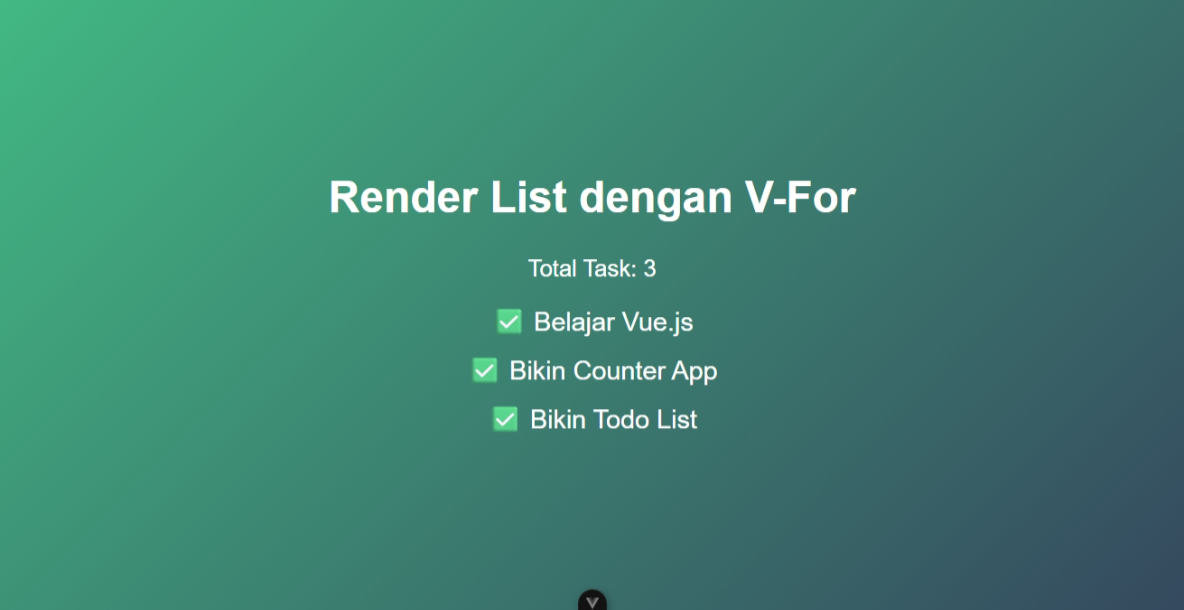 Render List dengan V-For