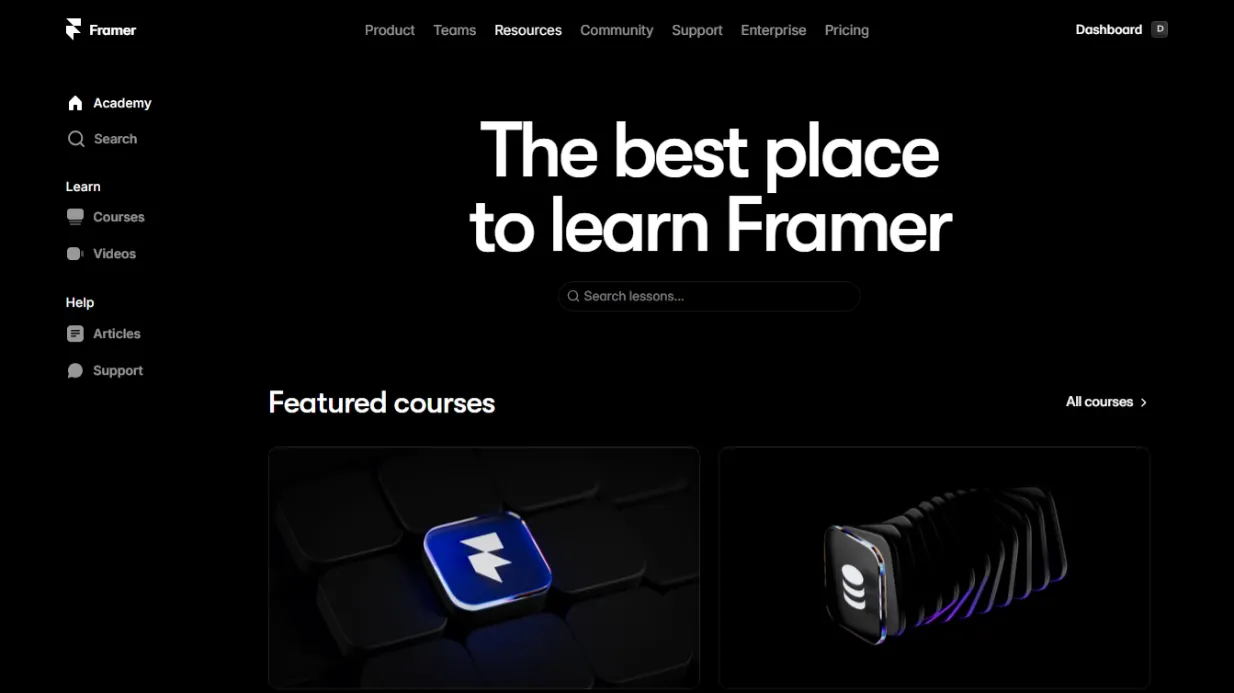 Framer Academy: Learn Framer with free courses and tutorials