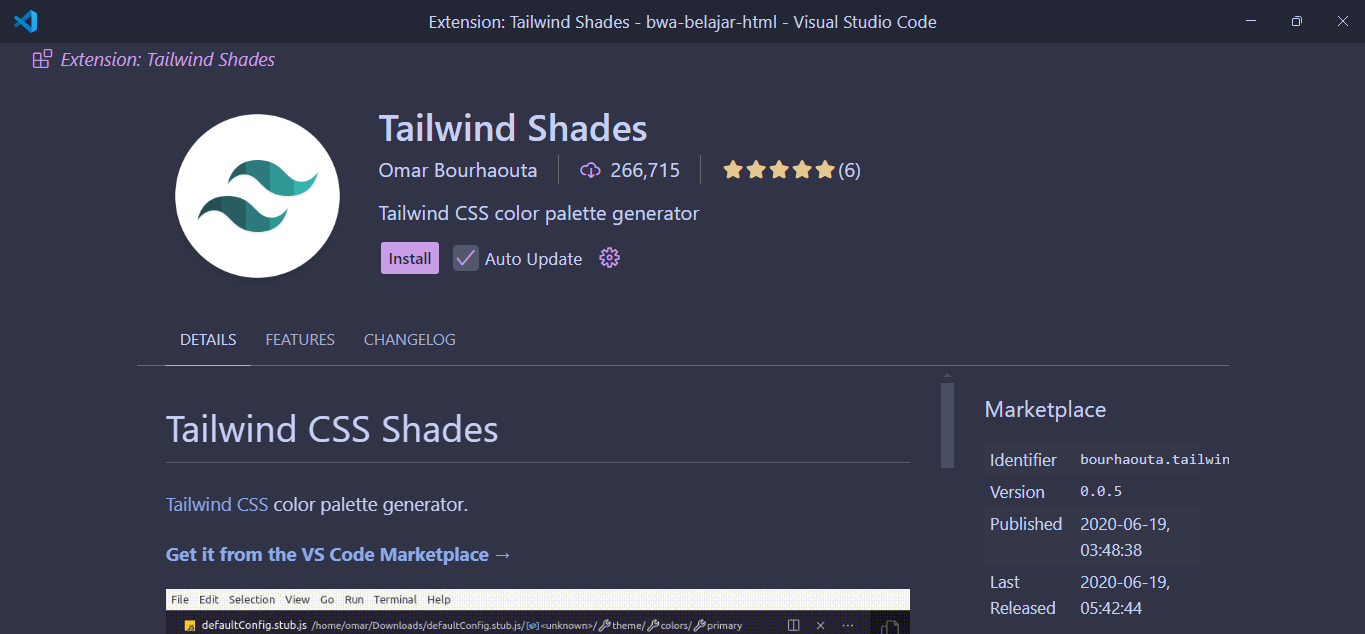 Tailwind Shades
