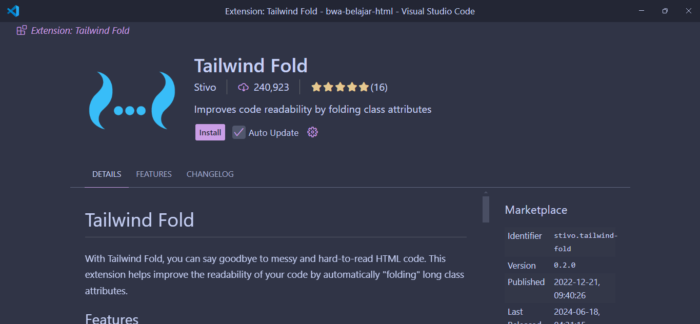 Tailwind Fold