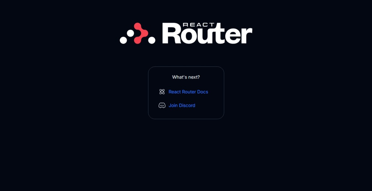 Tampilan Awal React Router