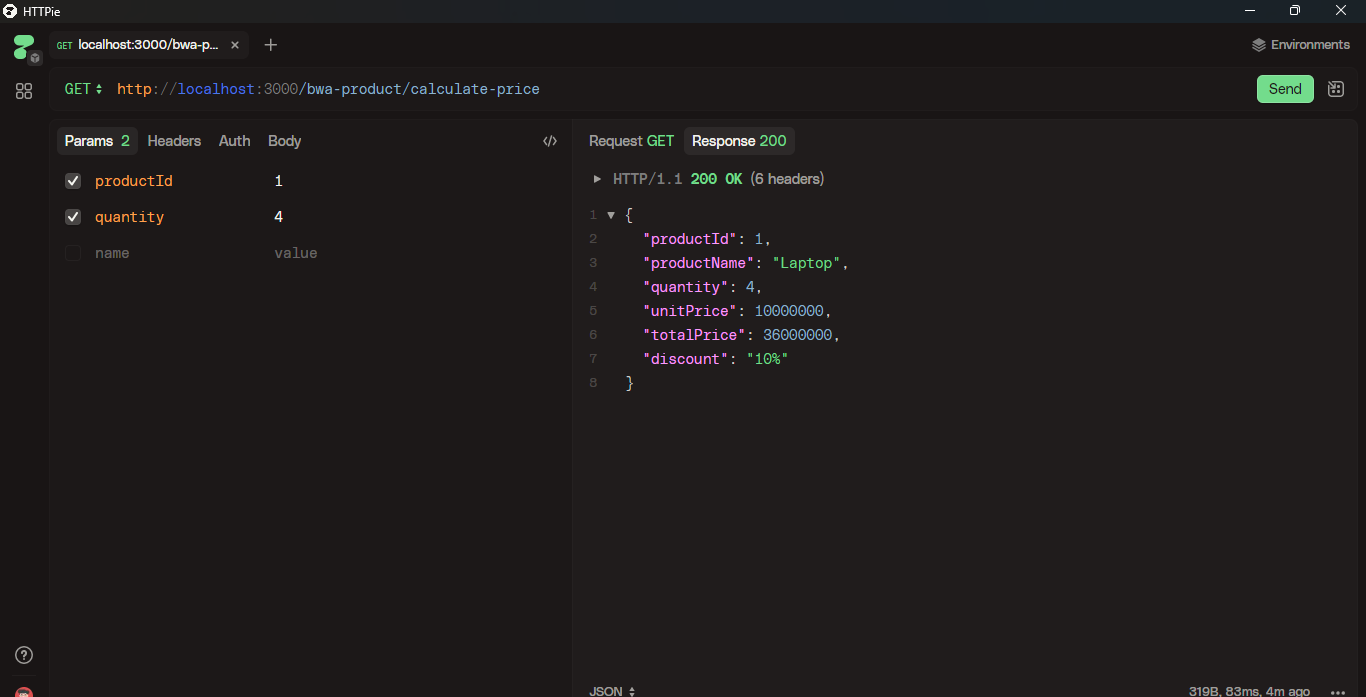 Test Endpoint /calculate-price