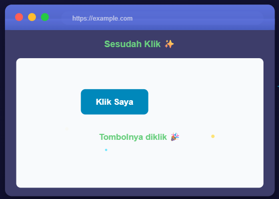 Tampilan Setelah Tombol diklik